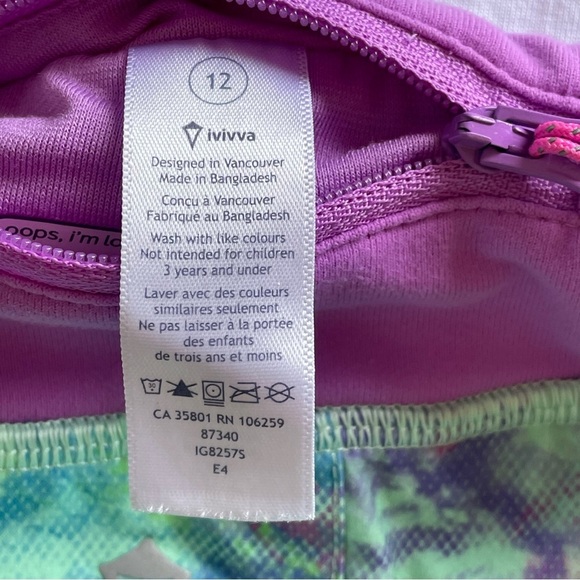 IVIVVA Lululemon 10 Set the Pace Pleated Skirt Skort Purple Blue Green Size 12 - Picture 6 of 7